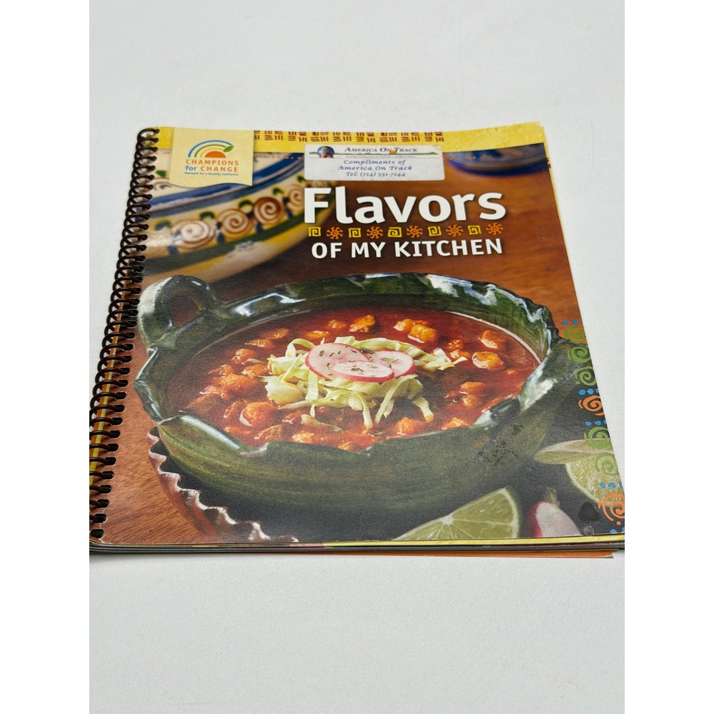 Flavors of My Kitchen Cookbook Spiral Bound Recipes Healthy Eating Champions